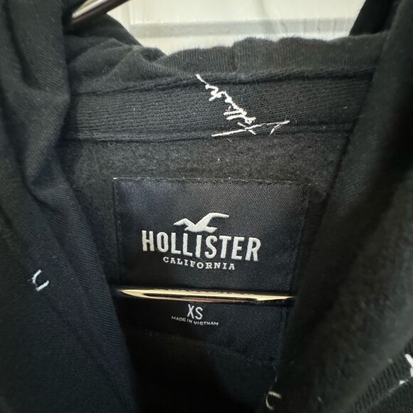 High End Hollister CA Black & White Retro Pattern Women’s XS Hoodie SURF - Picture 3 of 3